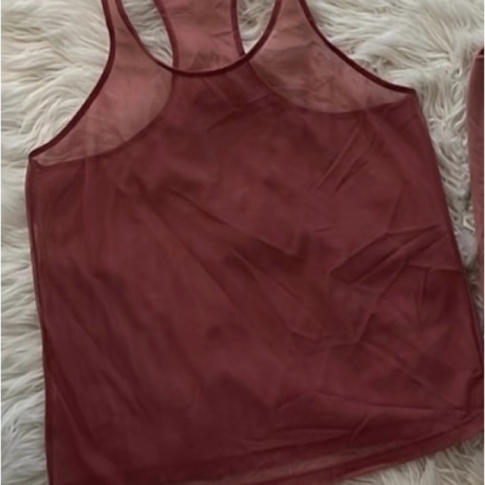Victoria's Secret Wine Sheer Tank Top - Picture 1 of 6